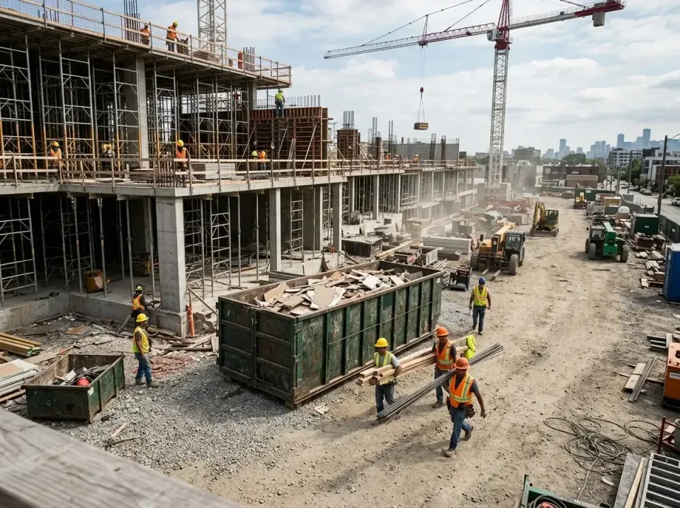 commercial-construction-site-w-002 — frequently asked questions, Low Cost Construction Dumpster Rental in Otsego, MN